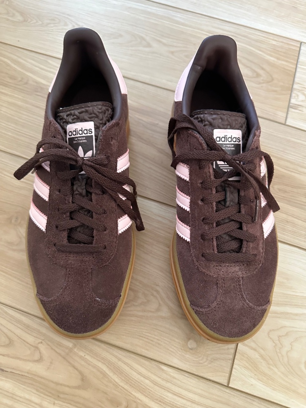 adidas Brown and Pink Suede Women's Sneakers